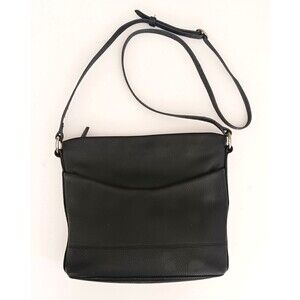 Corder London Ada Blk Pebbled Leather Crossbody Bag Pockets Adjustable Strap